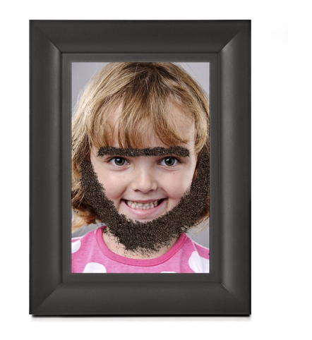 18. Give your family a makeover with this wooly-bully frame.