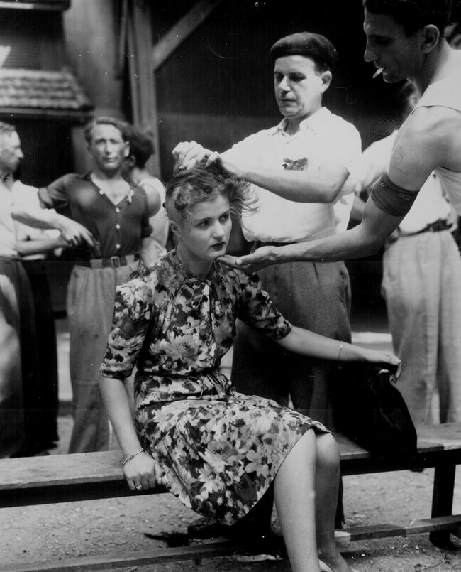 8. Shame - After WWII, French women who "consorted" with German soliders weren't put to death, but shunned instead.