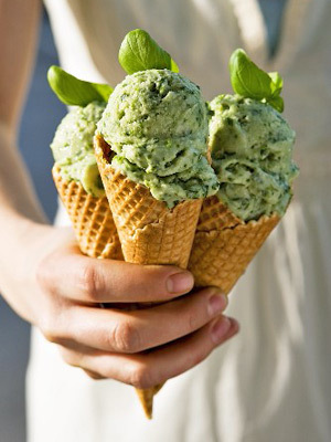 Basil Ice Cream from <a href="https://www.thebentspoon.net/BENTSPOON/home.html">The Bent Spoon</a> in Princeton, NJ.