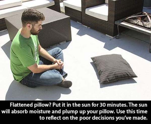 10.) Are the couch's pillows looking flat?