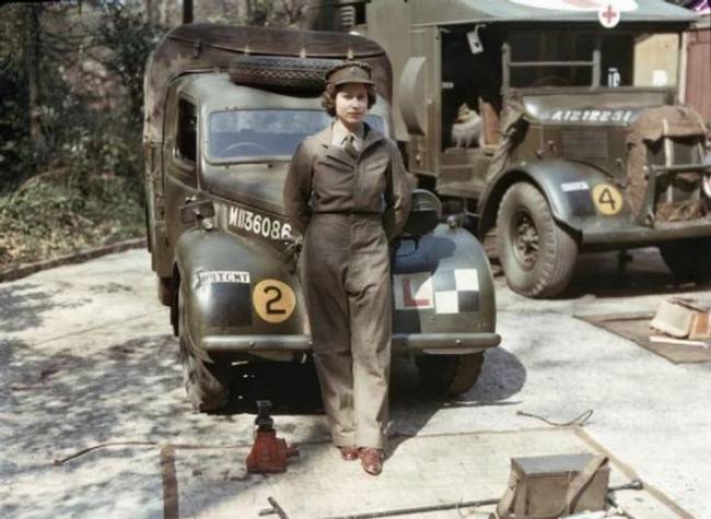 Queen Elizabeth worked during WWII.