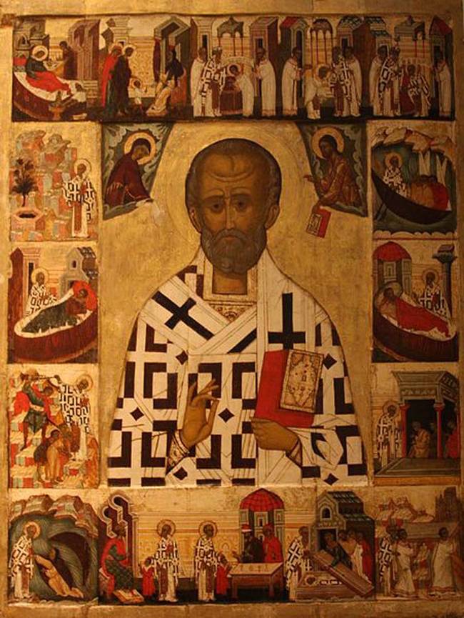 Saint Nicholas was a Catholic Bishop in 4th century Greece (today part of Turkey). He was renowned for his acts of charity during his life.