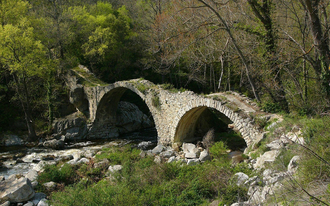 Ancient Bridge Ruin, Southern France