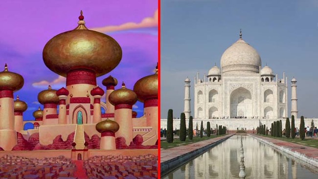 16.) The Sultan's palace from Aladdin was based on the Taj Mahal.