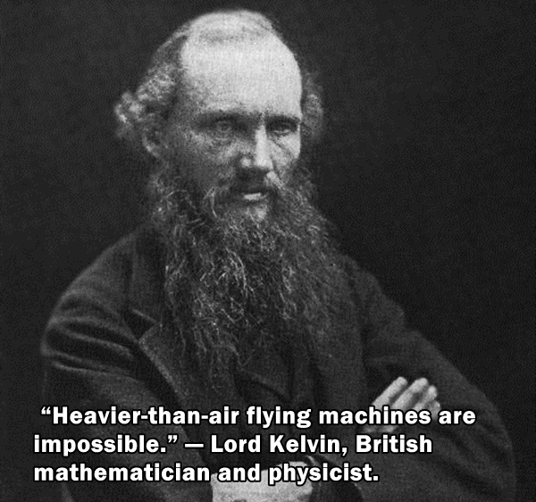 EXPLAIN A BIRD THEN, LORD KELVIN!