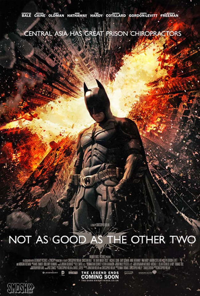 8.) "The Dark Knight Rises."