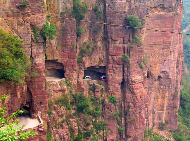 4.) Guoliang Tunnel Road, China.