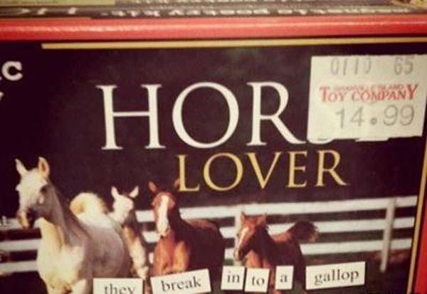 24.) It really says: Horse Lover.