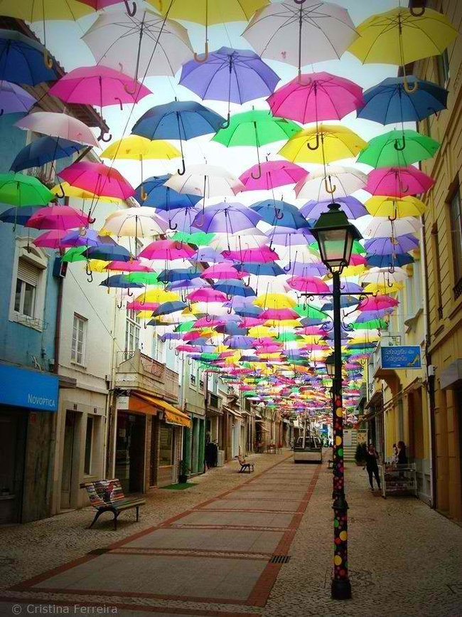 7.) You never have to worry about forgetting your umbrella on this street.