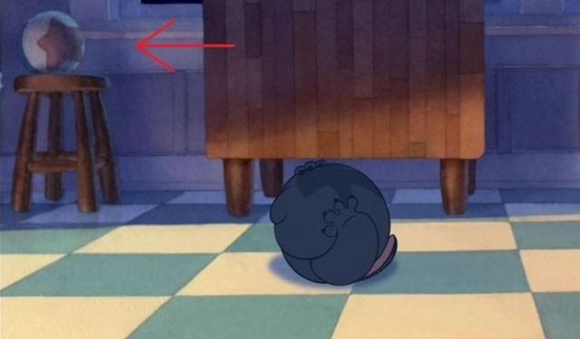 Lilo & Stitch - The ball from Pixar’s Luxo Jr. can be seen in the background.