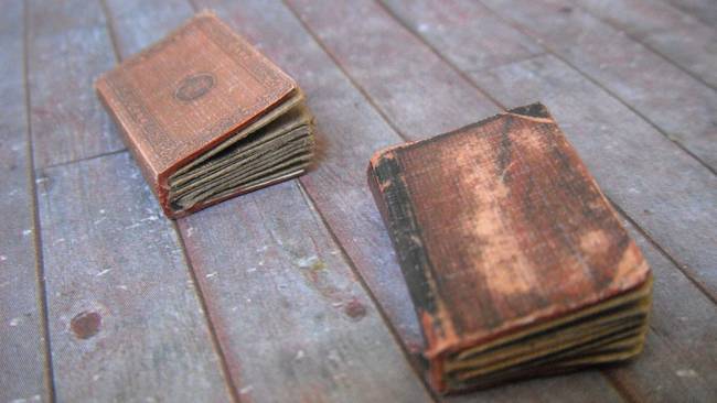 These old books have the perfect amount of wear.