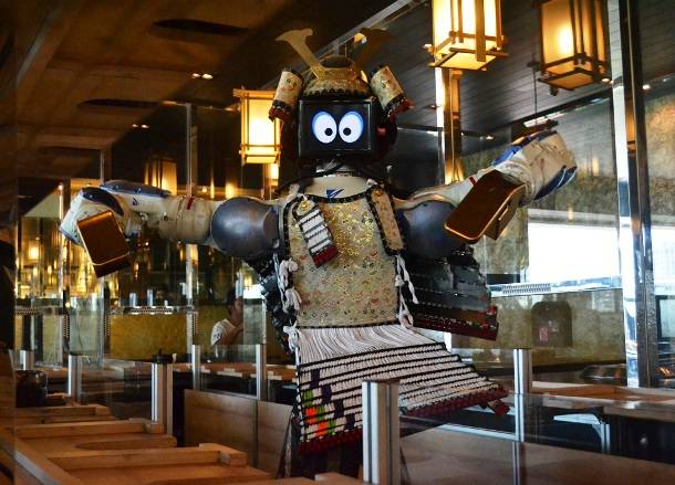 Eating with robots.