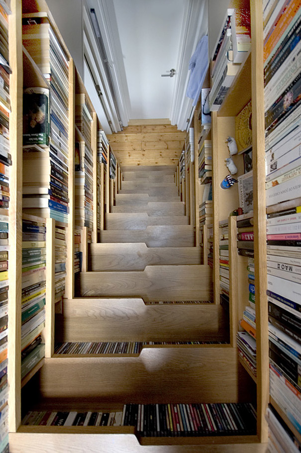 13.) Bookcase Staircase