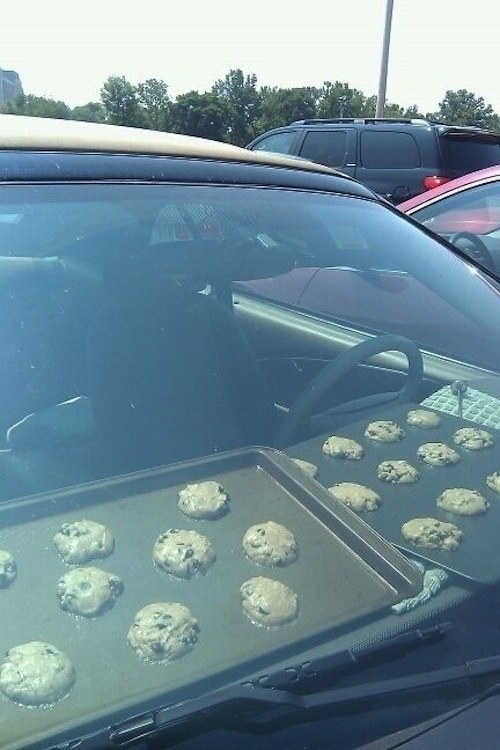 11.) Dashboard Cookies - When life hands you extreme heat, bake cookies.