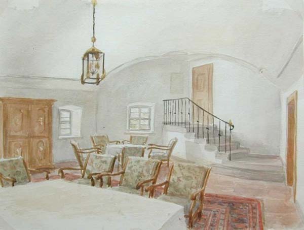 “Informal Dining Room Long View”