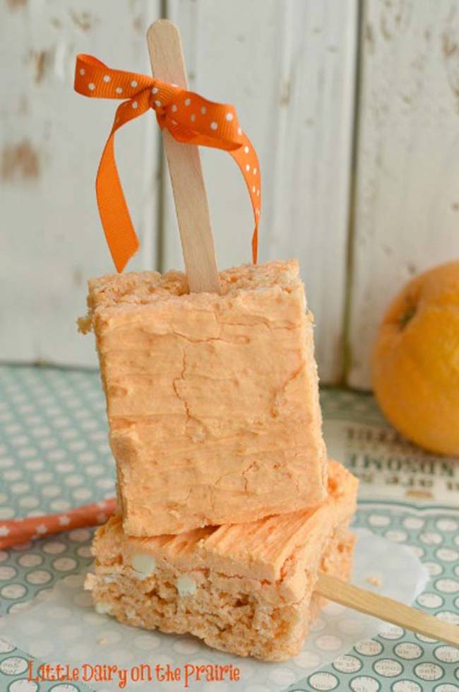 Orange Creamsicle Crispy Pops