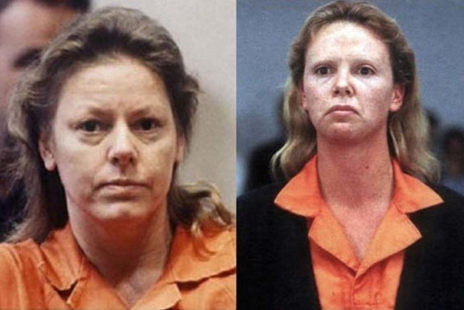 3.) Aileen Wuornos played by Charlize Theron in <em>Monster</em>