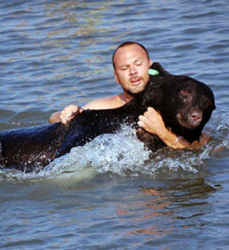 This man who saved a <a href="https://www.viralnova.com/king-of-men/" target="_blank">tranquilized bear from drowning</a>.