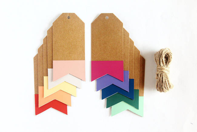 Make colorful gift tags.