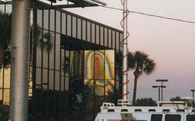 The Clearwater Virgin appeared on Christmas Day in 1996. Over a million people came to visit a single window in Florida.