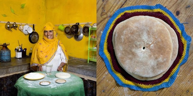 1. Bat Bot (Berber Bread Baked in a Pan) - Fatma Bahkach, 59 - Aghrimz, Morocco