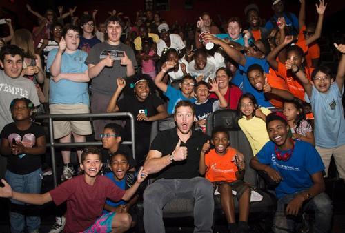 He surprised all of these kids at the Guardians of the Galaxy premiere.