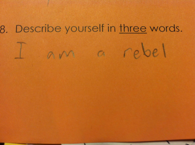 Proof that rebels are born.