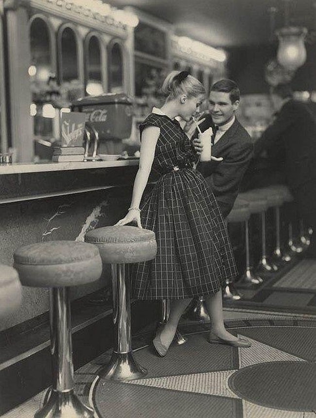 How they used to date in the 1950s.