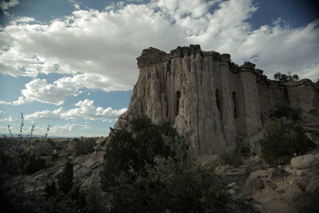 The site of the caves, in northern New Mexico