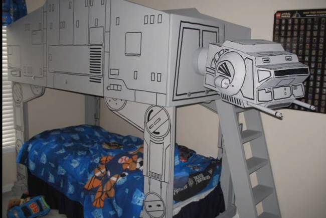 This kid definitely has the coolest bed I've ever seen.