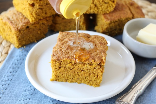 8.) <a href="https://www.twopeasandtheirpod.com/pumpkin-cornbread/">Pumpkin Cornbread</a>