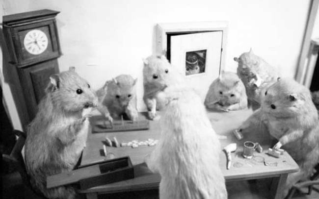 Poker night at the Mouse House.