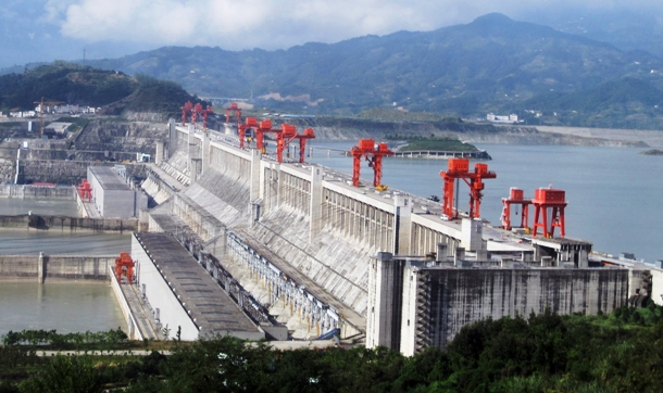 The most powerful and largest scale power plant in the world is the Chinese Three Gorges Dam located in the Yiling District. It's 1.5 miles in length, 600 feet high, and equals 18 nuclear power plants.