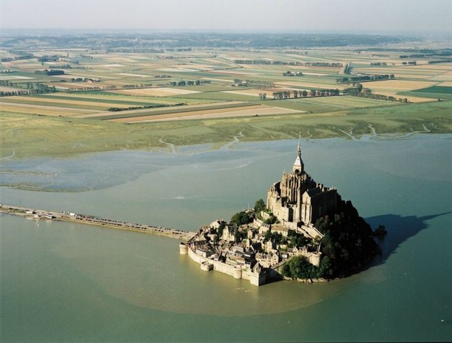 17.) Mont Saint Michel , France. This island castle is only accessible during low tide. Its claim to fame is that it never fell to the English during the whole 116 years of the Hundred Years' War.