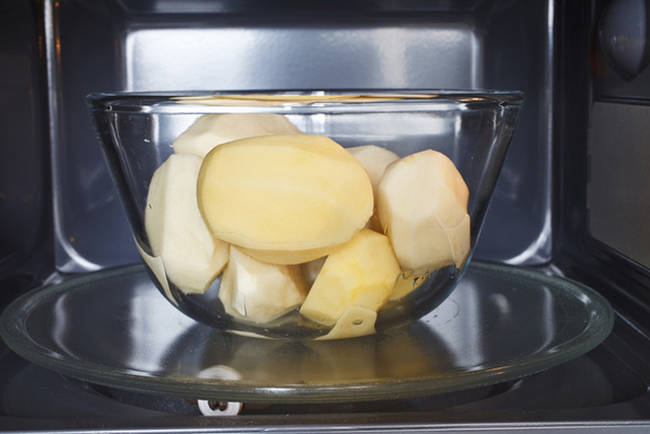 Cook your potatoes in the microwave. You're just mashing 'em up anyway.