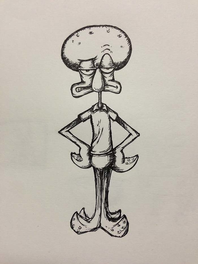 8.) Squidward from "SpongeBob SquarePants."