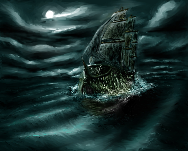 5.) Even outside of the beloved Pirates of the Caribbean universe The Flying Dutchman ghost ship is one of the most notorious legends of the sea. Ever since captain Hendrick Vanderdecken spited God by sailing through an accursed storm, there have been sightings of The Flying Dutchman, the most recent recording being in 1942 off the cost of Cape Town.