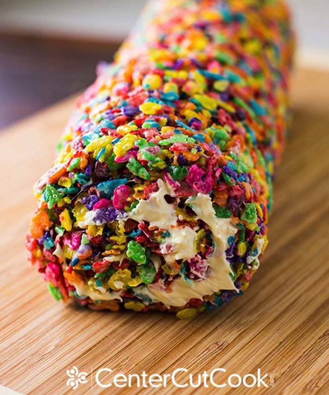 Rainbow Rice Crispy Pinwheels