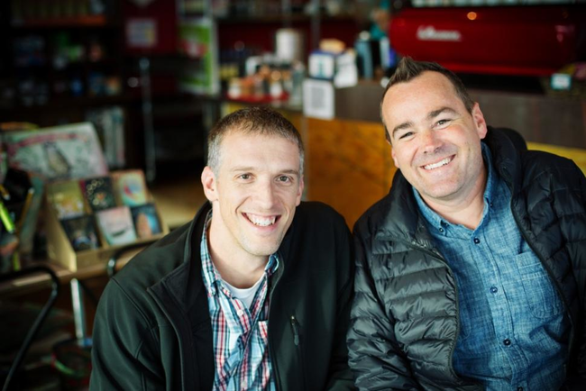 Paul Gray (left), and his best friend Justin Skeesuck (right).