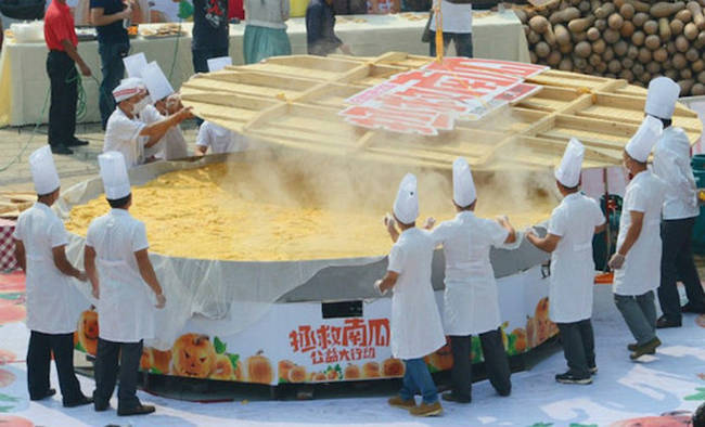 As gargantuan as it is, there has been an even bigger pumpkin pie.