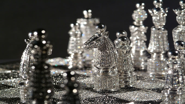 25. Chess Set: Charles Hollander
Having a price tag of $600,000, and with 320 carats of black and white diamonds only seven of these luxury chess sets have ever been created. Although another set known as the Jewel Royale has been rumored by some websites to be the most expensive in the world at $9.8 million it was never actually created and remains little more than a concept.