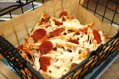 15.) Pizza Fries - Try not to eat the basket along with it.