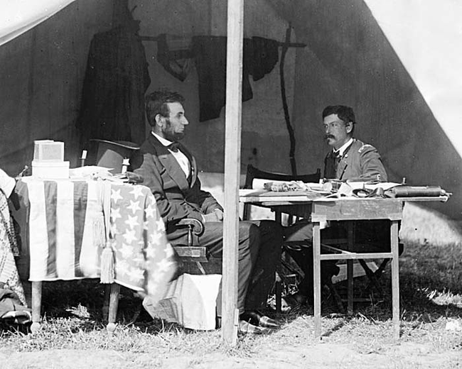 25.) 1862 - Abraham Lincoln and General George McClellan.