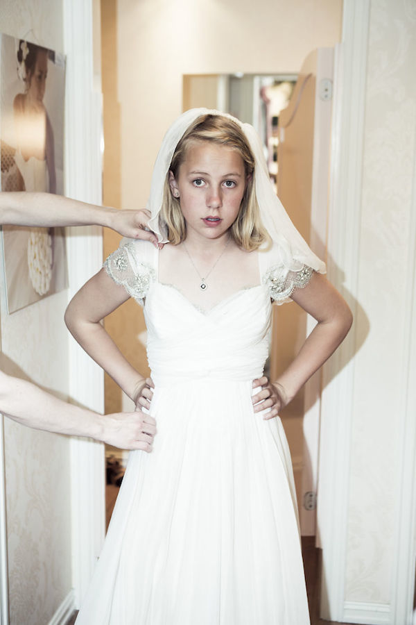 Thea, the 12-year-old bride, gets ready for her big day.