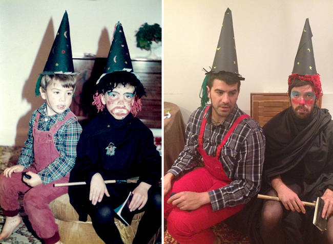 I guess he couldn't decide on just one costume that year.