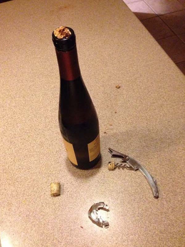 29.) When corks explode, the struggle is real.