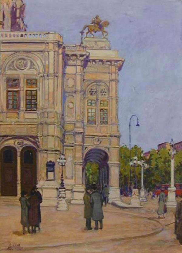 “Vienna Opera House Corner Scene”