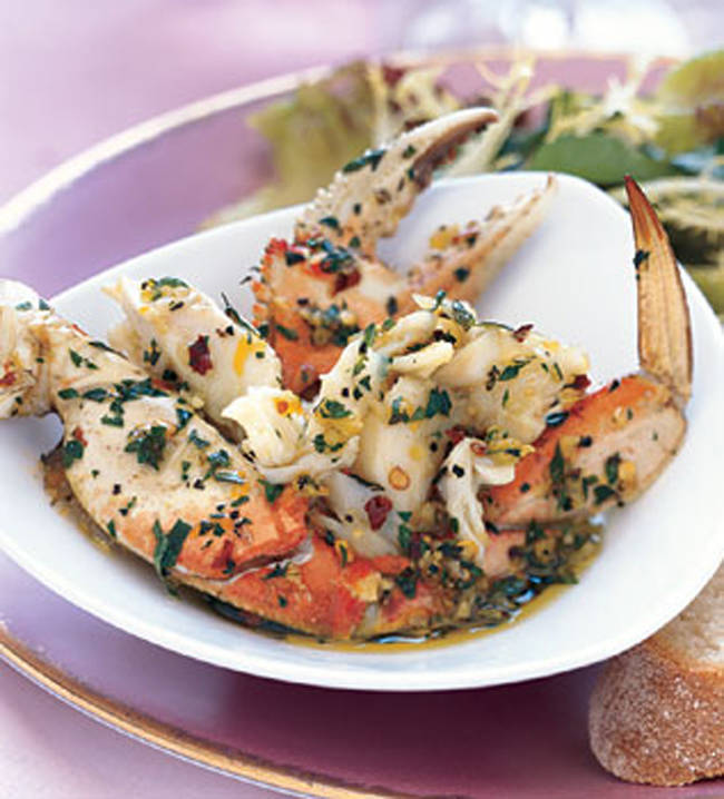 <a href="https://www.epicurious.com/recipes/food/views/Oven-Roasted-Dungeness-Crab-231591" target="_blank">Dungeness Crab</a>