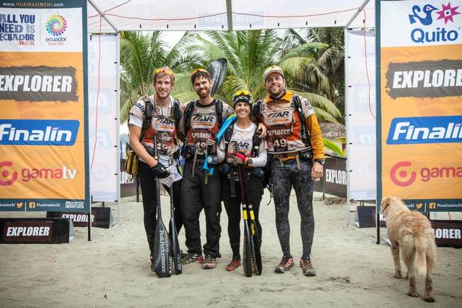 They sure look happy for a team who just trekked 430 miles through the Amazon.