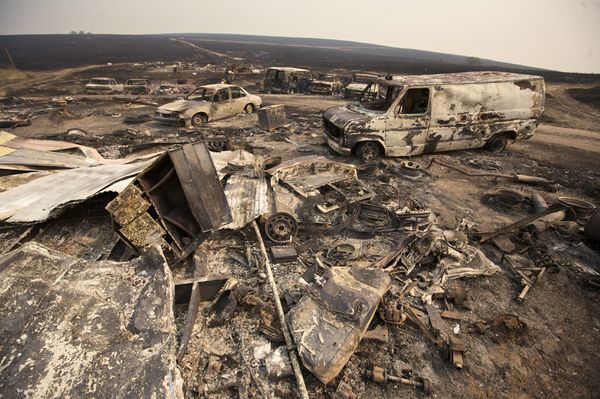 20.) Remains of a wildfire in Montana.